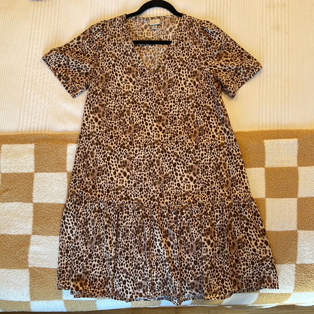A new day drop waist leopard print dress
